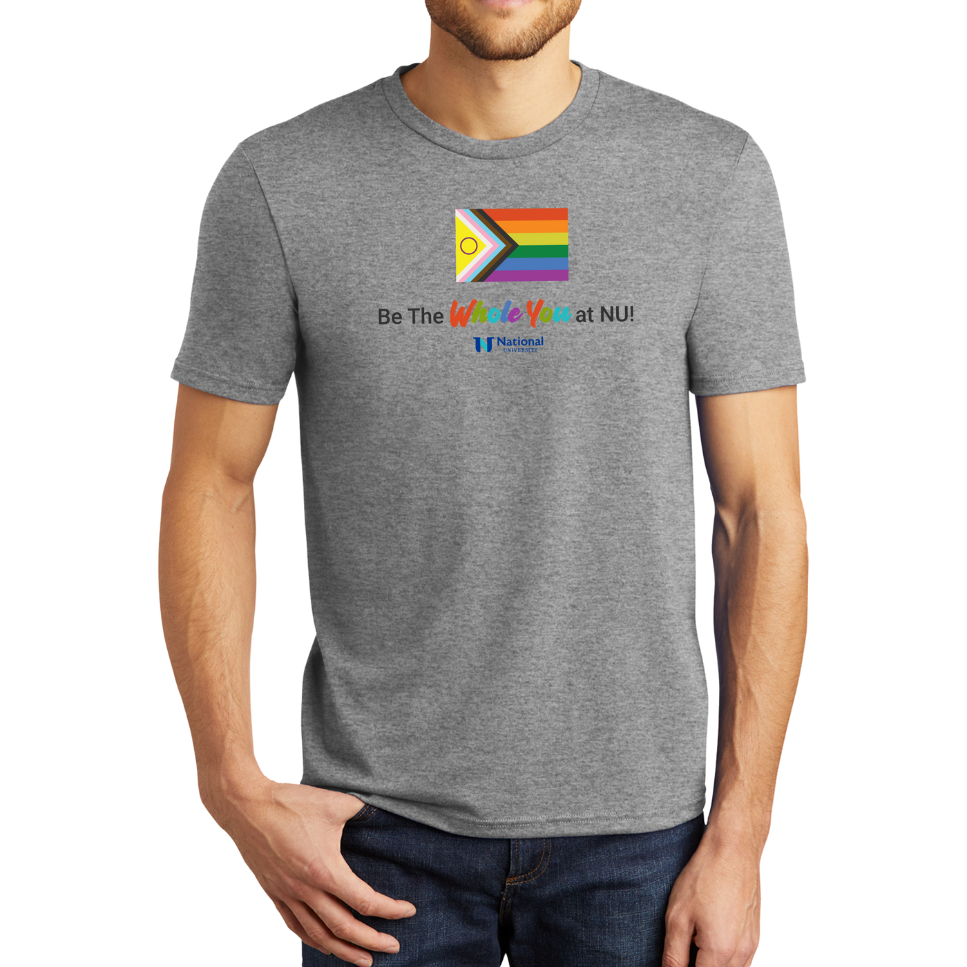 District® - Young Mens Tri-Blend Crew Neck Tee - 2023 Pride 1