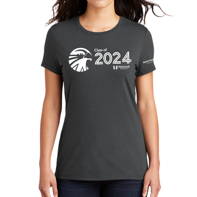 District Made® Ladies Perfect Tri® Crew Tee - NU Class of 2024 - 1