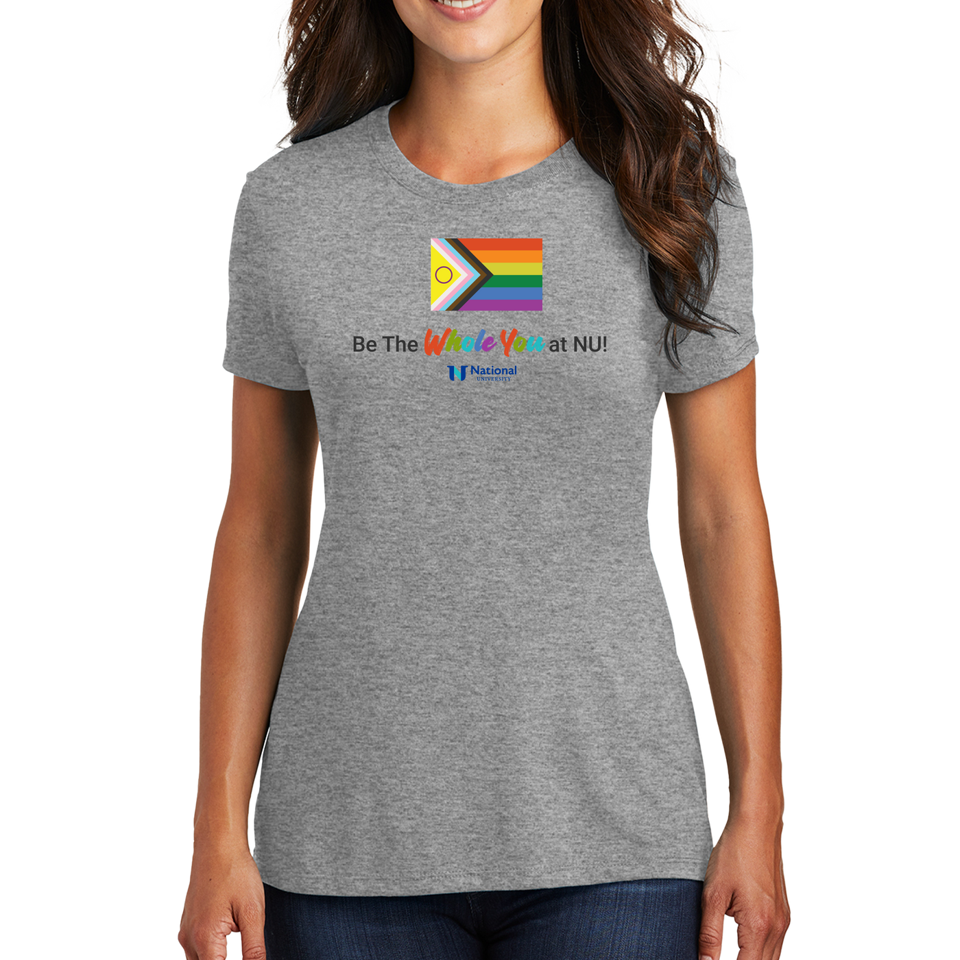 District Made® Ladies Perfect Tri® Crew Tee - 2023 Pride 1