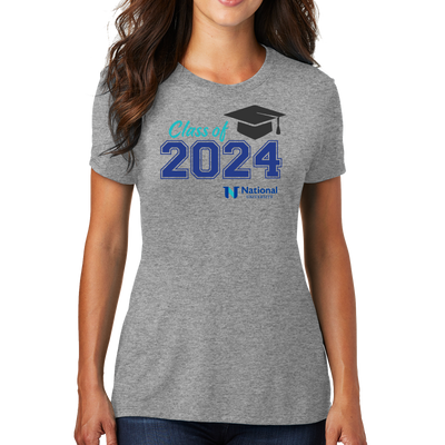 District Made® Ladies Perfect Tri® Crew Tee - NU Class of 2024 - 2