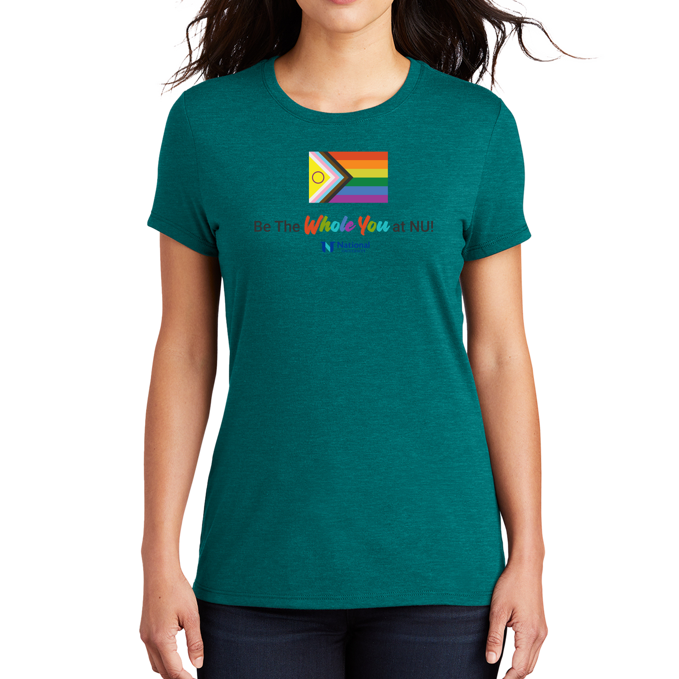 District Made® Ladies Perfect Tri® Crew Tee - 2023 Pride 1