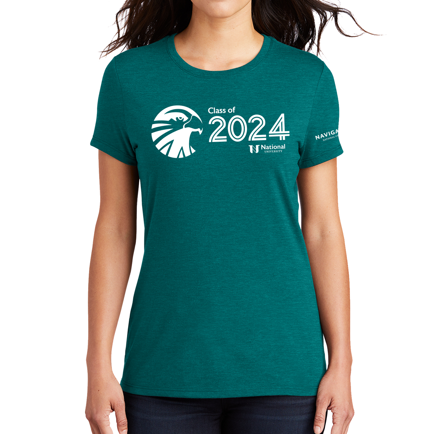 District Made® Ladies Perfect Tri® Crew Tee - NU Class of 2024 - 1