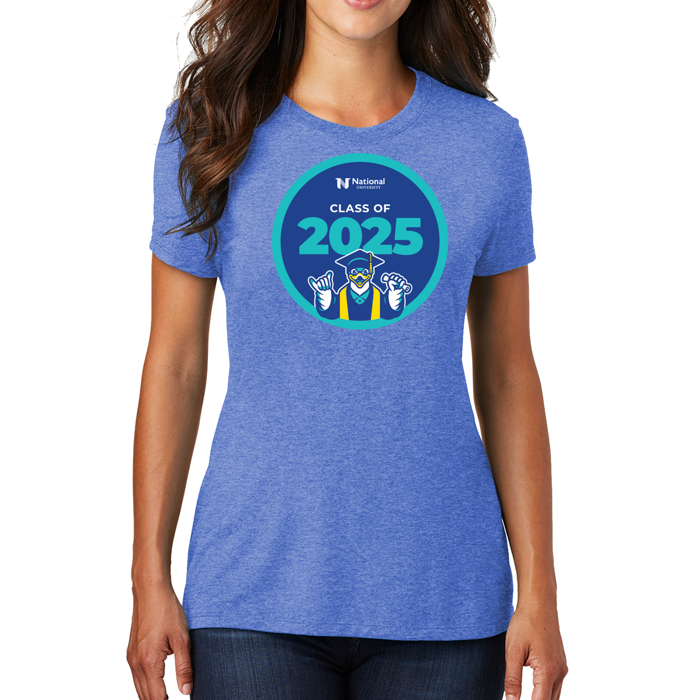 District Made® Ladies Perfect Tri® Crew Tee - NU Class of 2025 - 1