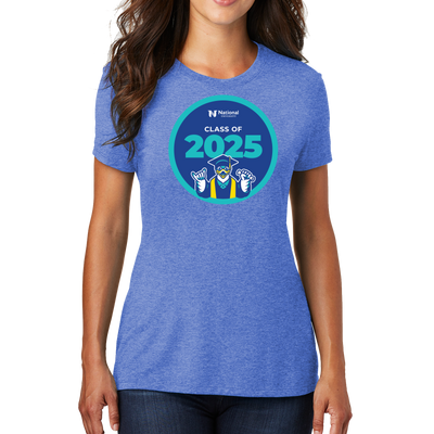 District Made® Ladies Perfect Tri® Crew Tee - NU Class of 2025 - 1