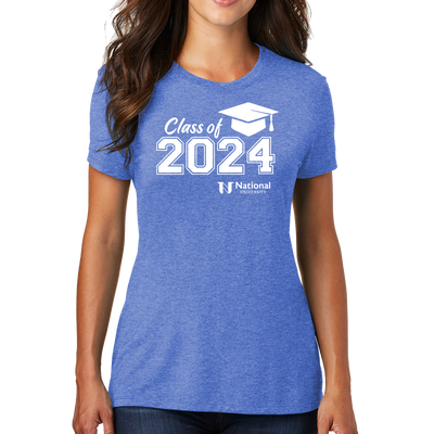 District Made® Ladies Perfect Tri® Crew Tee - NU Class of 2024 - 2