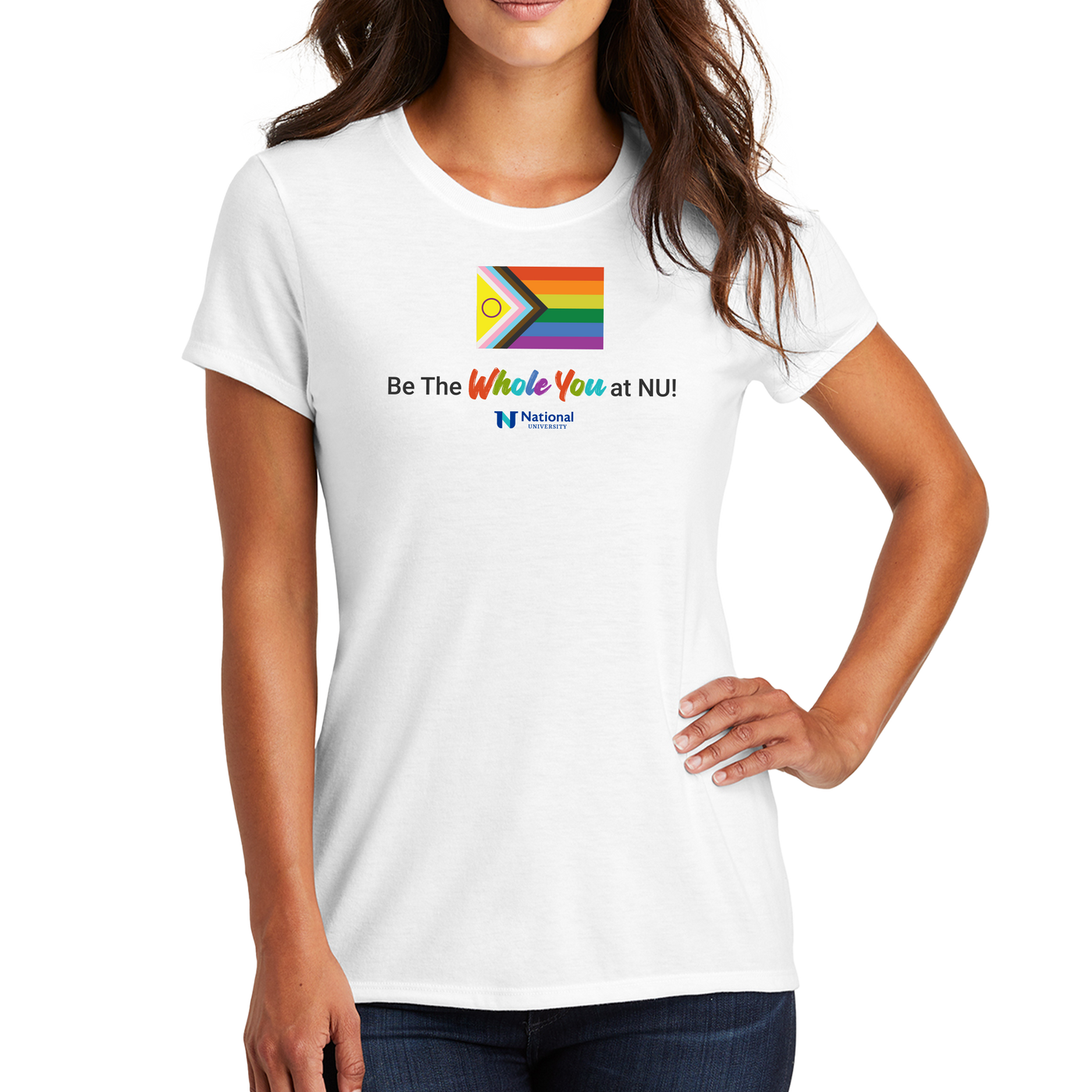 District Made® Ladies Perfect Tri® Crew Tee - 2023 Pride 1