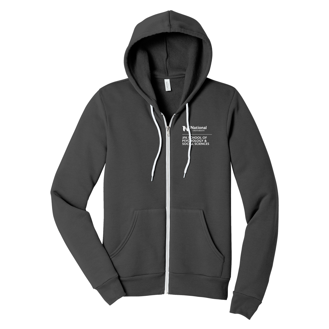 BELLA+CANVAS ® Unisex Sponge Fleece Full-Zip Hoodie - JFK School of Psychology & Social Sciences