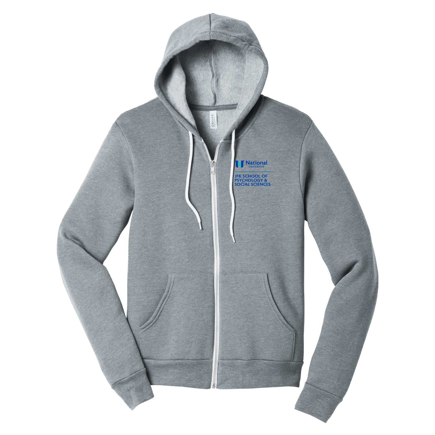 BELLA+CANVAS ® Unisex Sponge Fleece Full-Zip Hoodie - JFK School of Psychology & Social Sciences