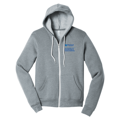 BELLA+CANVAS ® Unisex Sponge Fleece Full-Zip Hoodie - JFK School of Psychology & Social Sciences