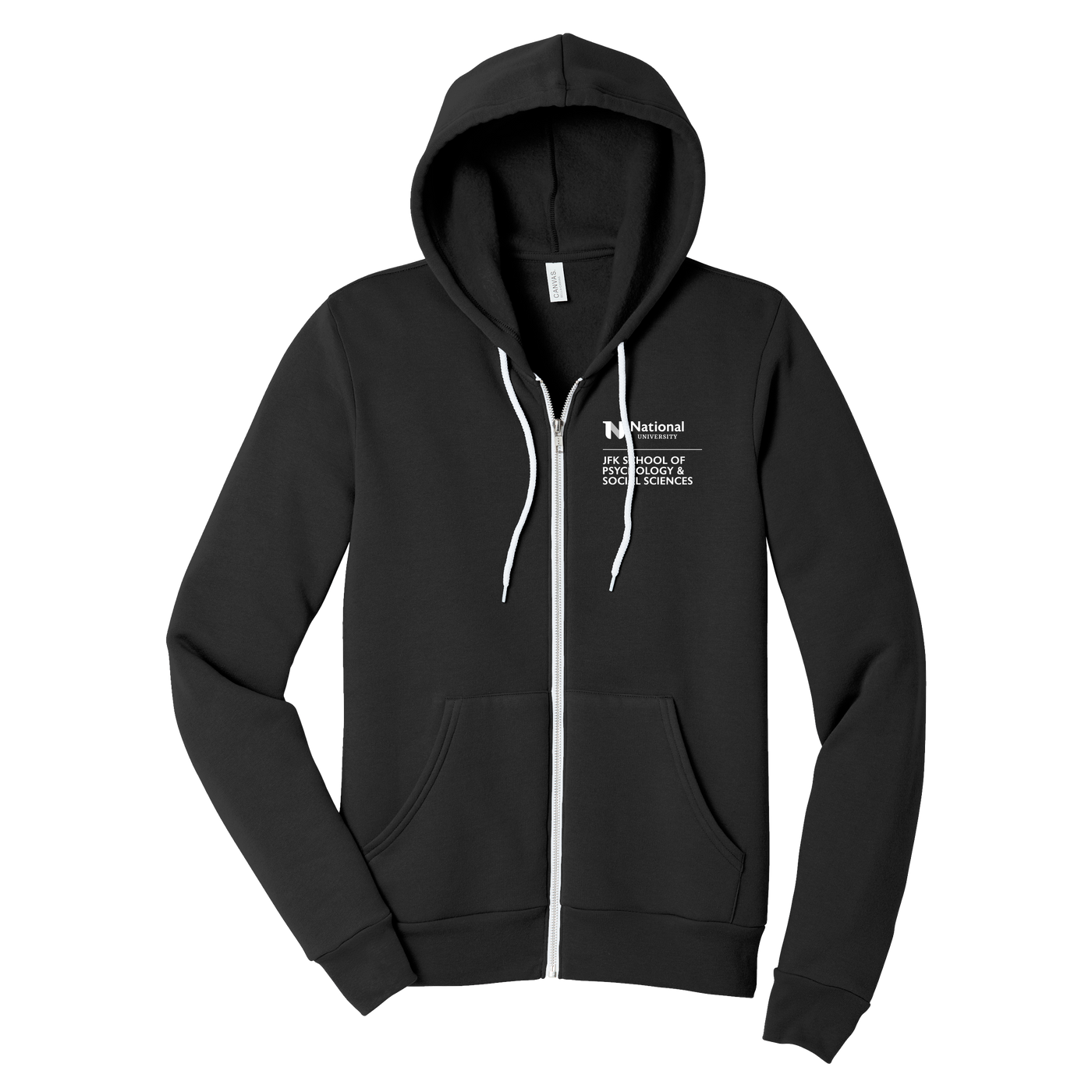 BELLA+CANVAS ® Unisex Sponge Fleece Full-Zip Hoodie - JFK School of Psychology & Social Sciences