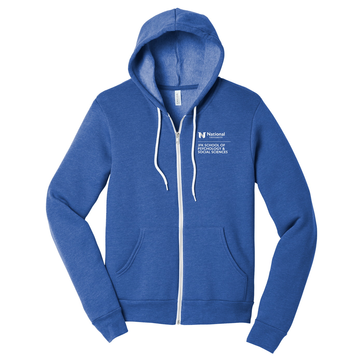 BELLA+CANVAS ® Unisex Sponge Fleece Full-Zip Hoodie - JFK School of Psychology & Social Sciences