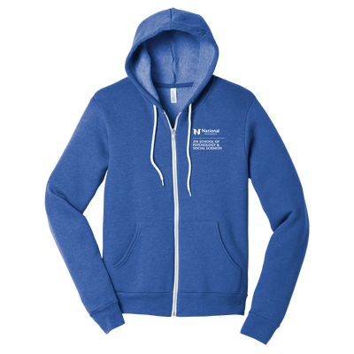 BELLA+CANVAS ® Unisex Sponge Fleece Full-Zip Hoodie - JFK School of Psychology & Social Sciences