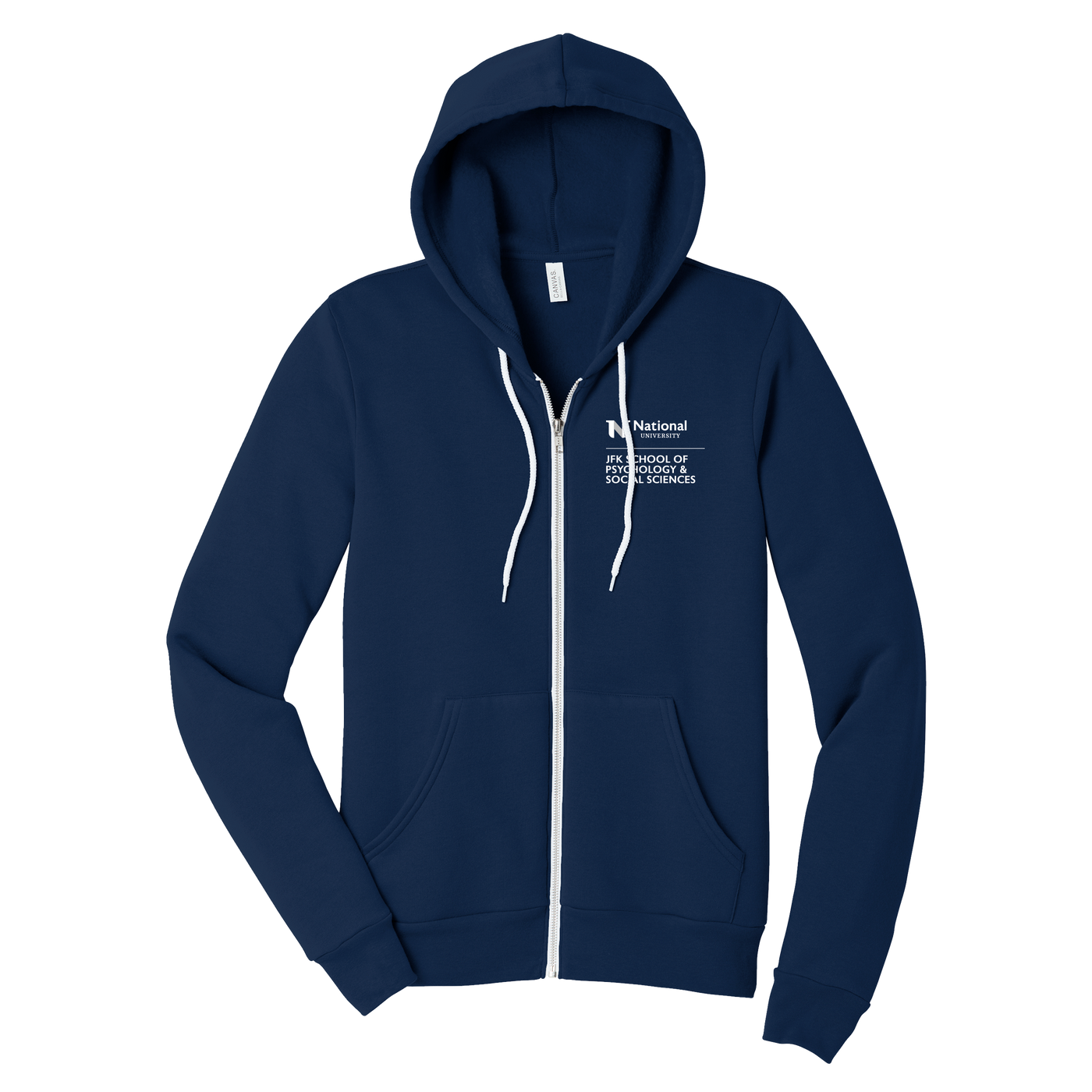 BELLA+CANVAS ® Unisex Sponge Fleece Full-Zip Hoodie - JFK School of Psychology & Social Sciences