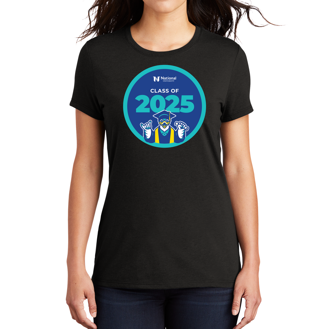 District Made® Ladies Perfect Tri® Crew Tee - NU Class of 2025 - 1