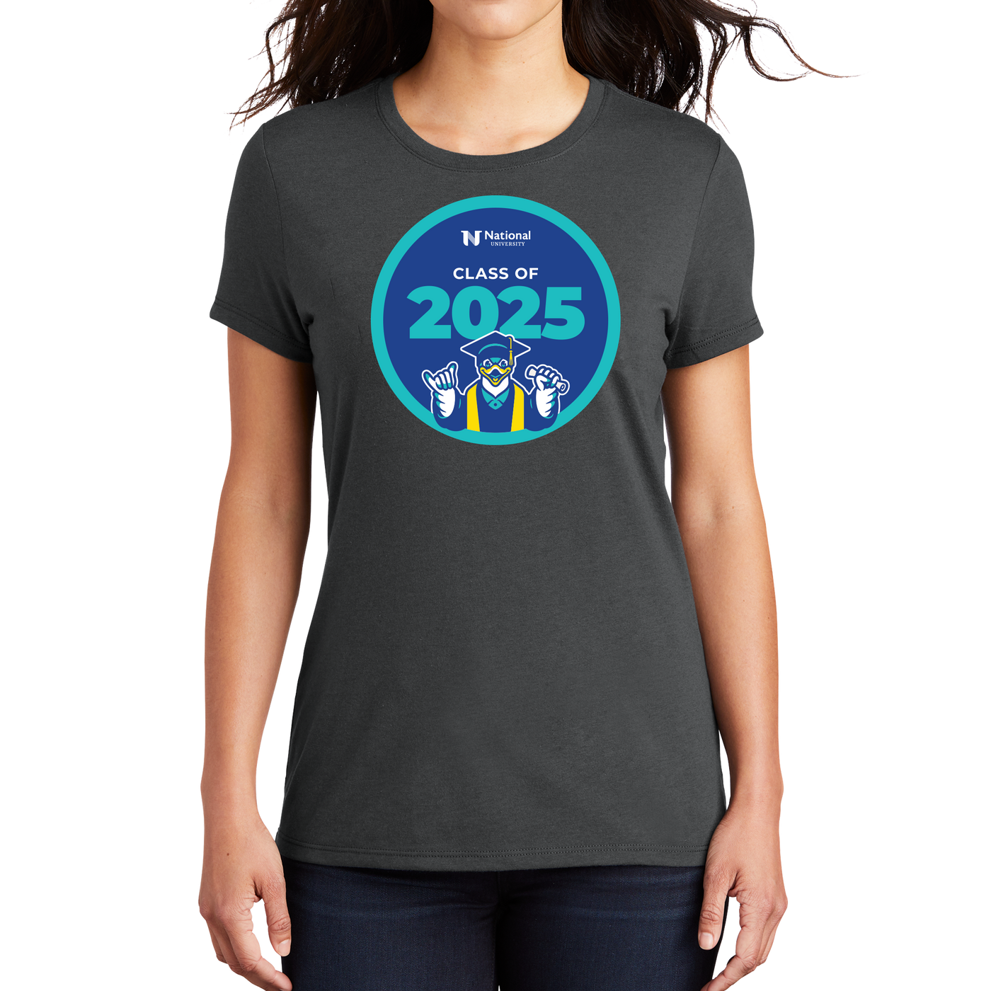 District Made® Ladies Perfect Tri® Crew Tee - NU Class of 2025 - 1