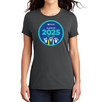 District Made® Ladies Perfect Tri® Crew Tee - NU Class of 2025 - 1