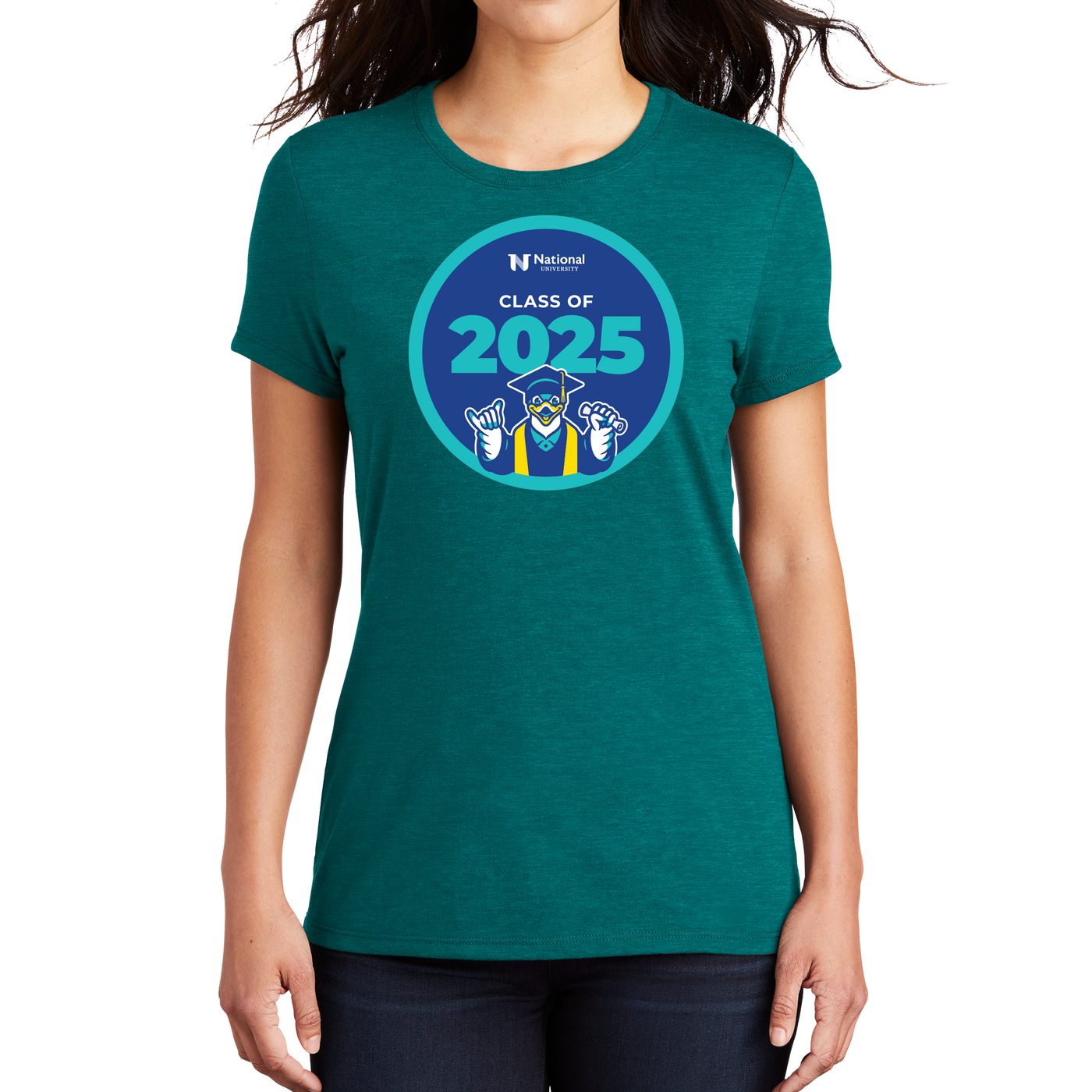 District Made® Ladies Perfect Tri® Crew Tee - NU Class of 2025 - 1