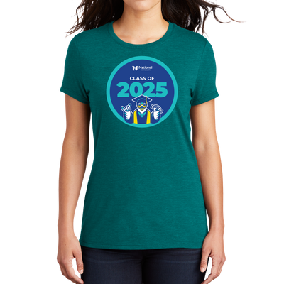 District Made® Ladies Perfect Tri® Crew Tee - NU Class of 2025 - 1