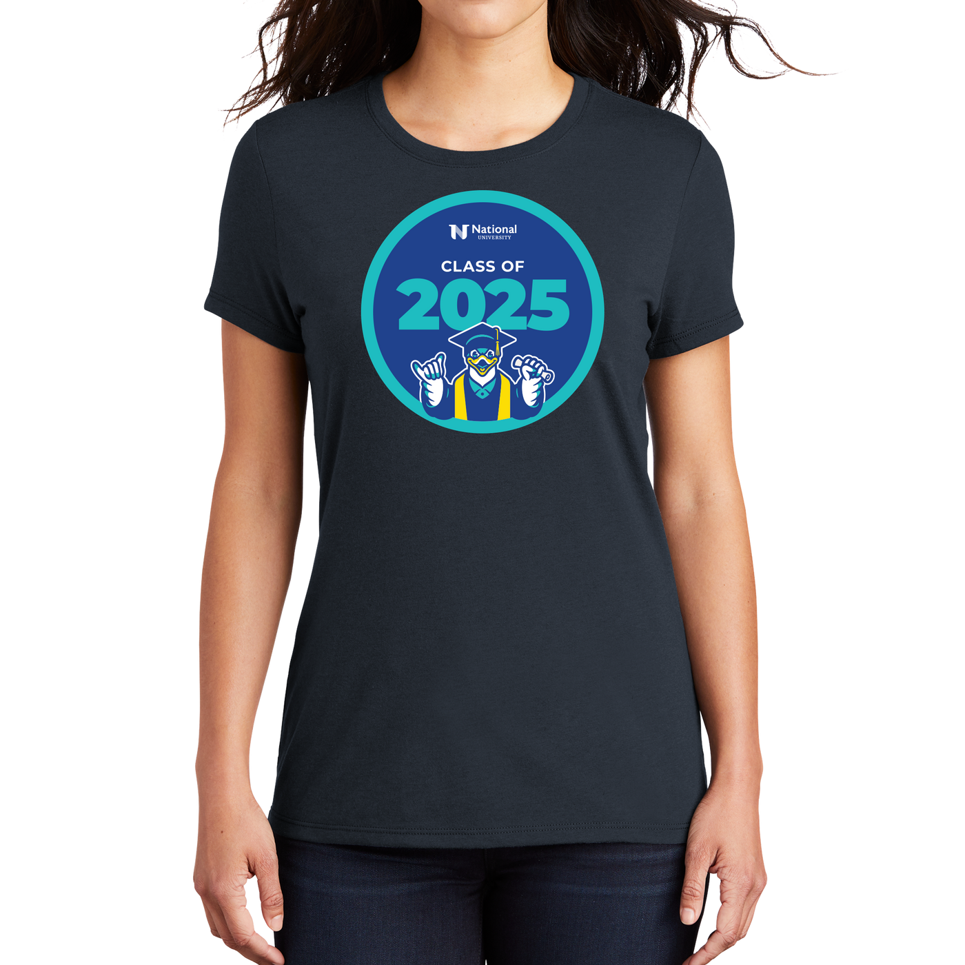 District Made® Ladies Perfect Tri® Crew Tee - NU Class of 2025 - 1
