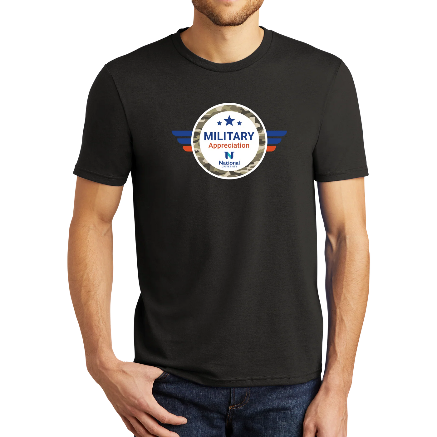 Port & Company Unisex Fan Favorite Tee - Navi - Military Appreciation 2 - NU Clearance