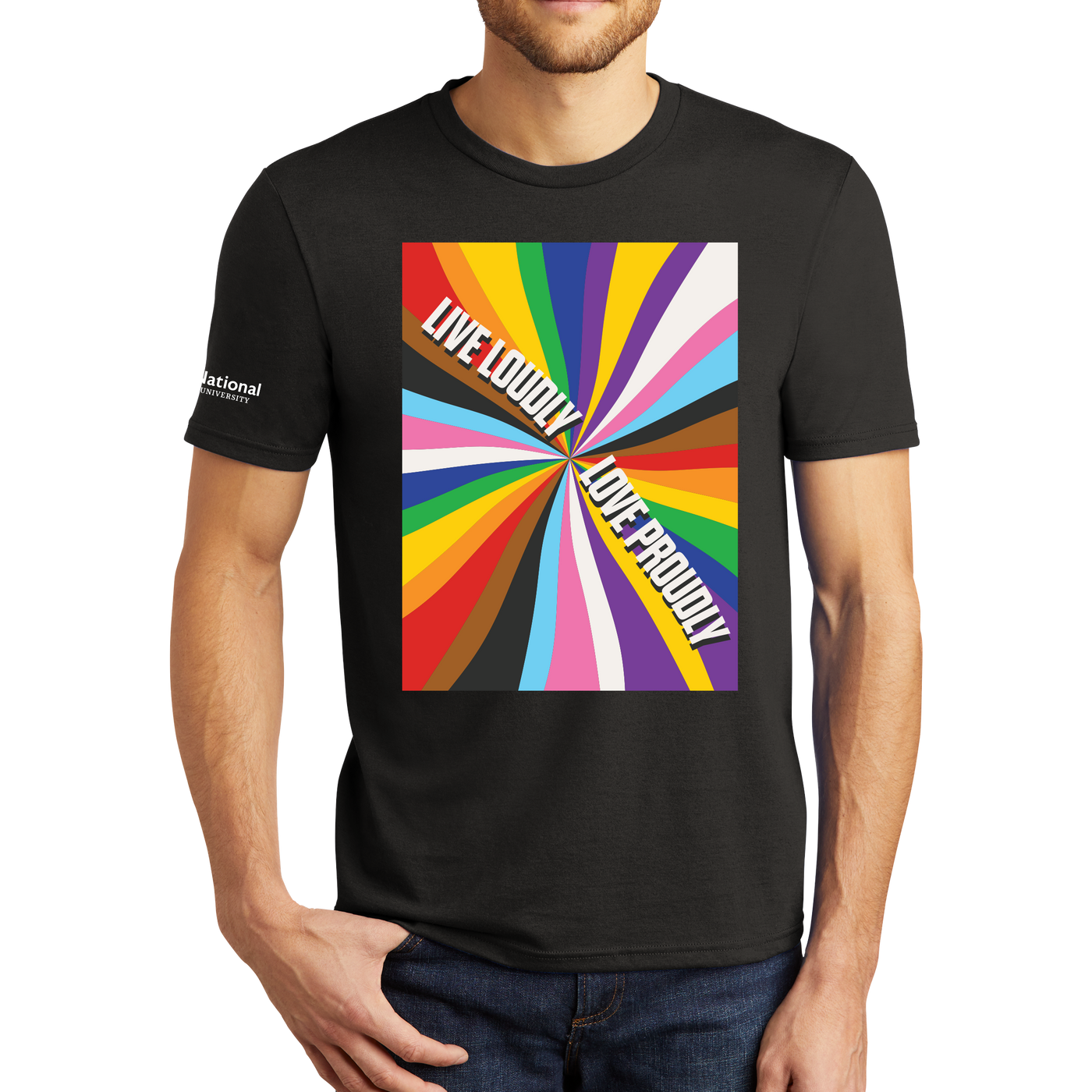 District® - Young Mens Tri-Blend Crew Neck Tee - 2024 Pride 3