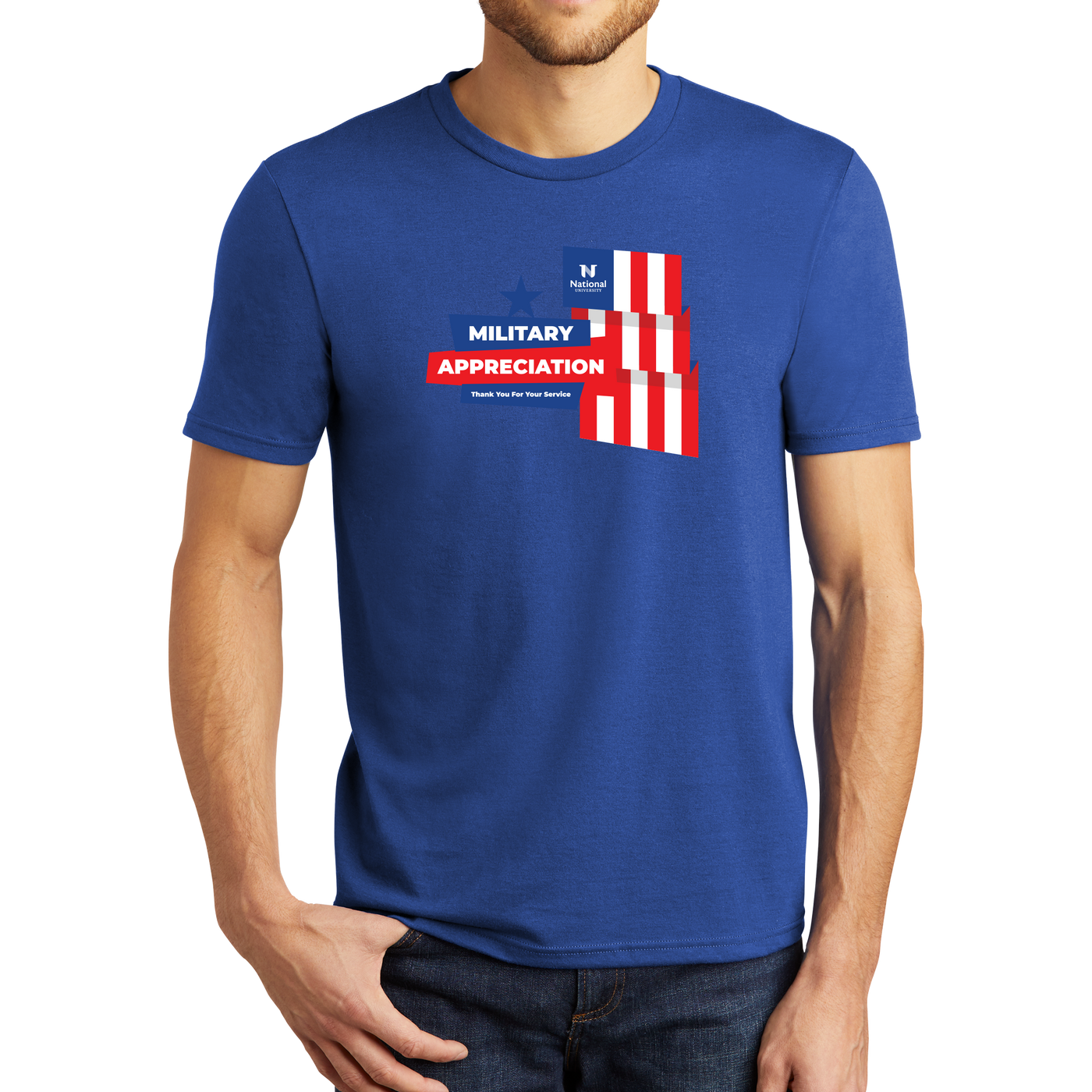 District® - Young Mens Tri-Blend Crew Neck Tee - Military Appreciation 1