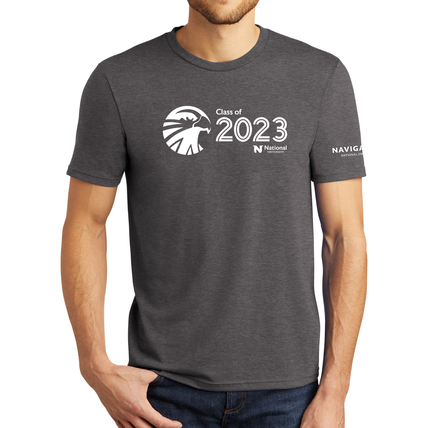 District® - Young Mens Tri-Blend Crew Neck Tee - Falcon 2023