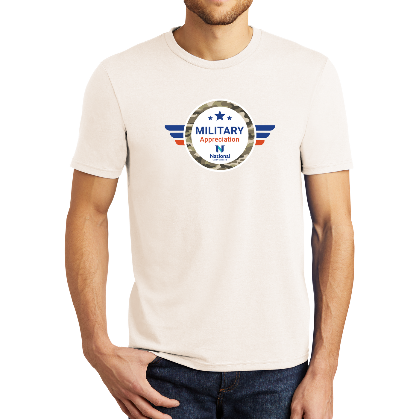District® - Young Mens Tri-Blend Crew Neck Tee - Military Appreciation 2