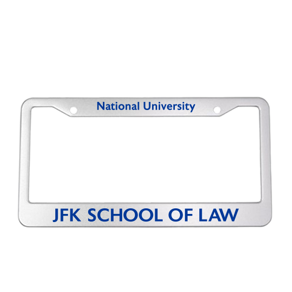 Aluminum Alloy License Plate Frame - JFK School of Law