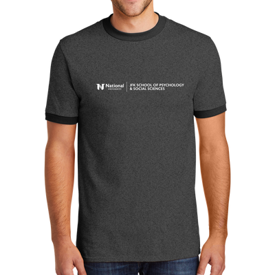 Port & Company Core Cotton Ringer Unisex Tee - JFK School of Psychology & Social Sciences