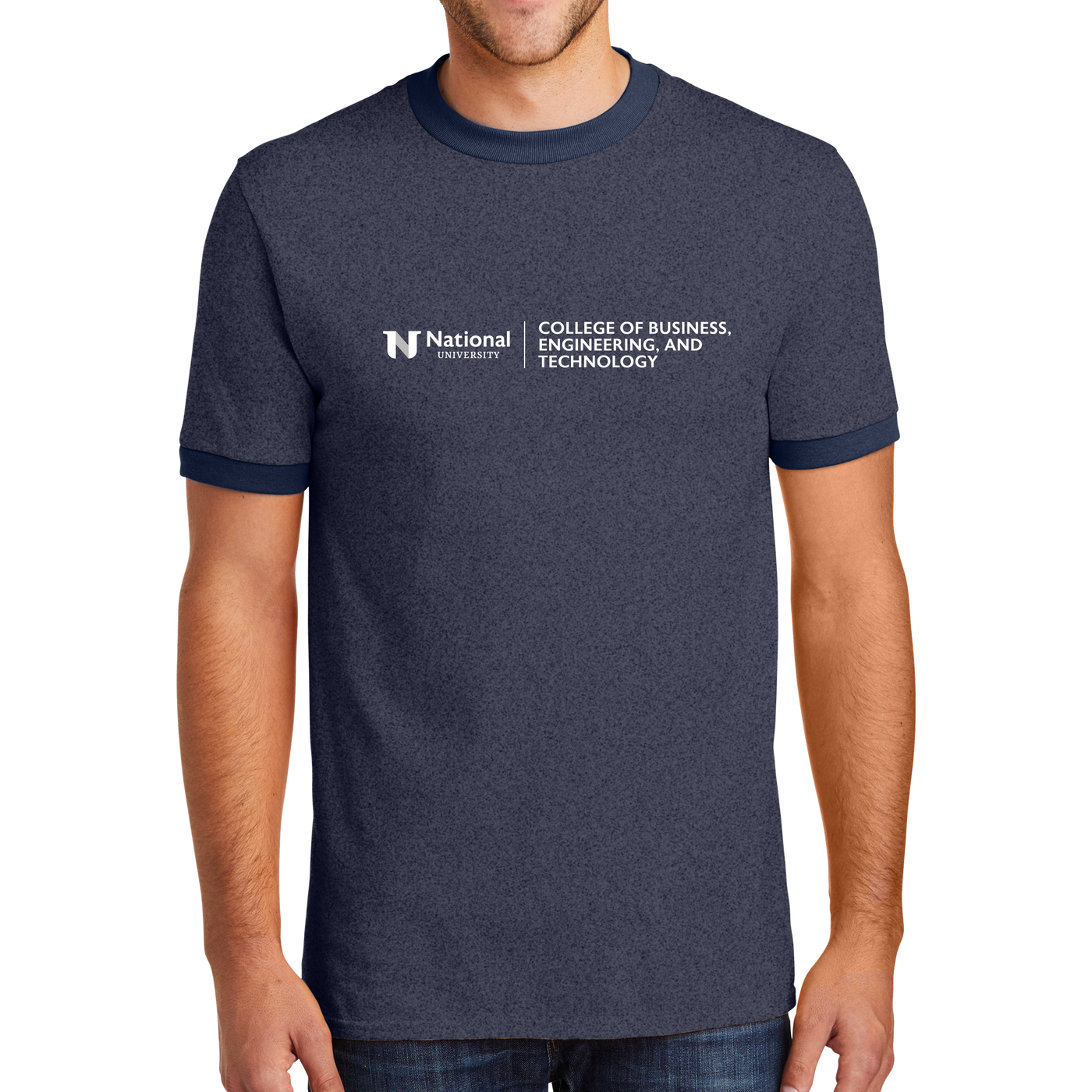 Port & Company Core Cotton Ringer Unisex Tee - College of Business, Engineering, & Technology