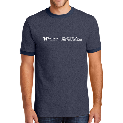 Port & Company Core Cotton Ringer Unisex Tee - College of Law & Public Service