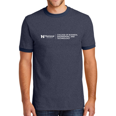 Port & Company Core Cotton Ringer Unisex Tee - College of Business, Engineering, & Technology