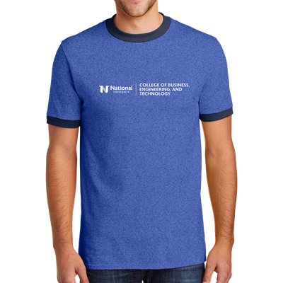 Port & Company Core Cotton Ringer Unisex Tee - College of Business, Engineering, & Technology