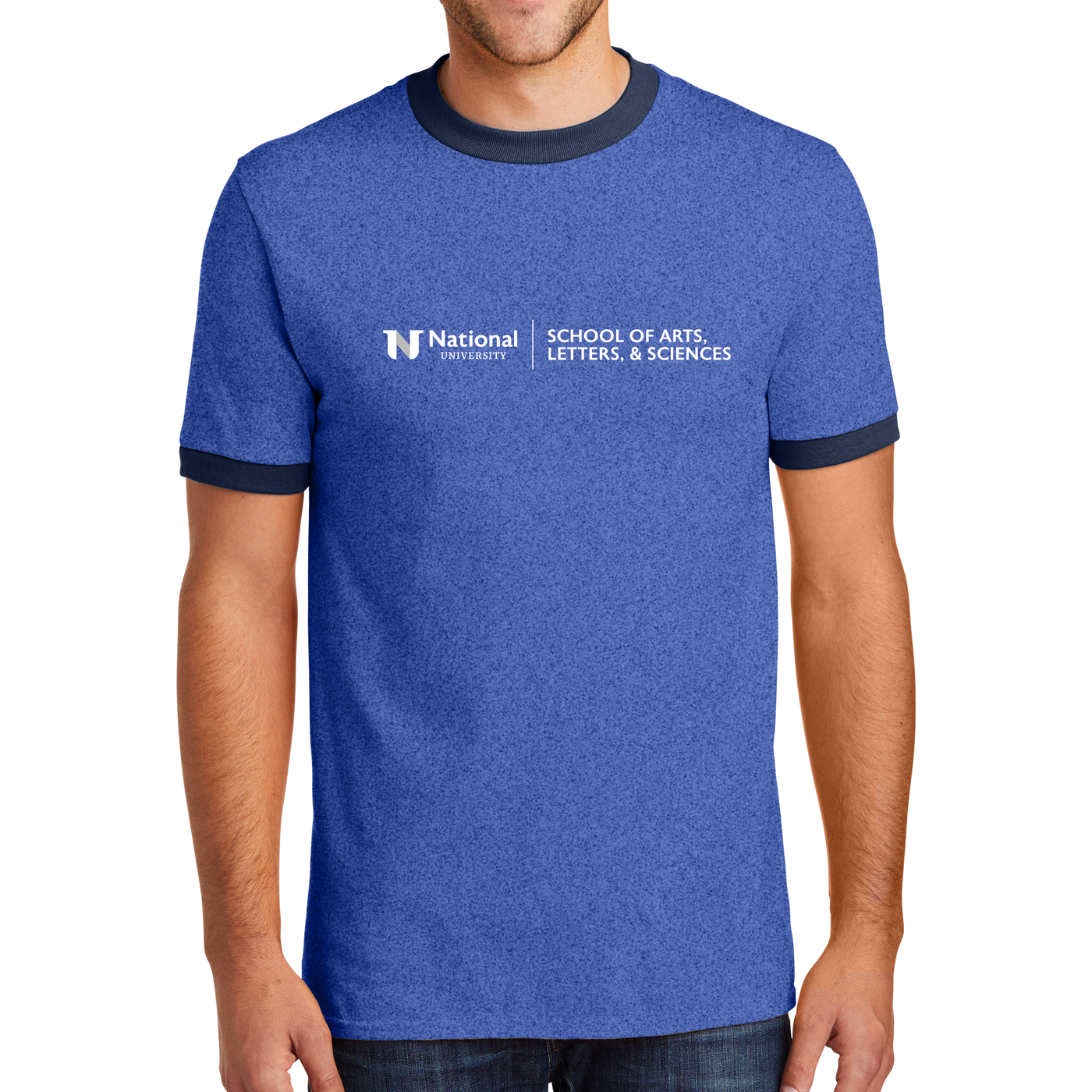 Port & Company Core Cotton Ringer Unisex Tee - School of Arts, Letters, & Sciences