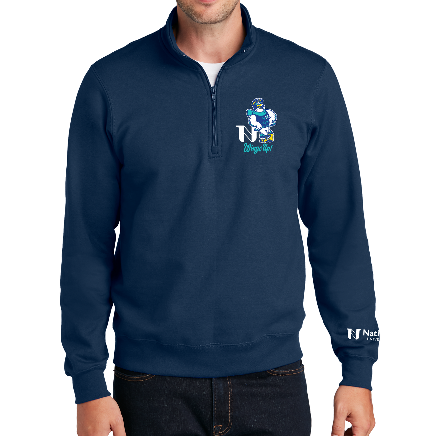 Port & Company® Fan Favorite™ Fleece 1/4-Zip Pullover Sweatshirt - Navi 1