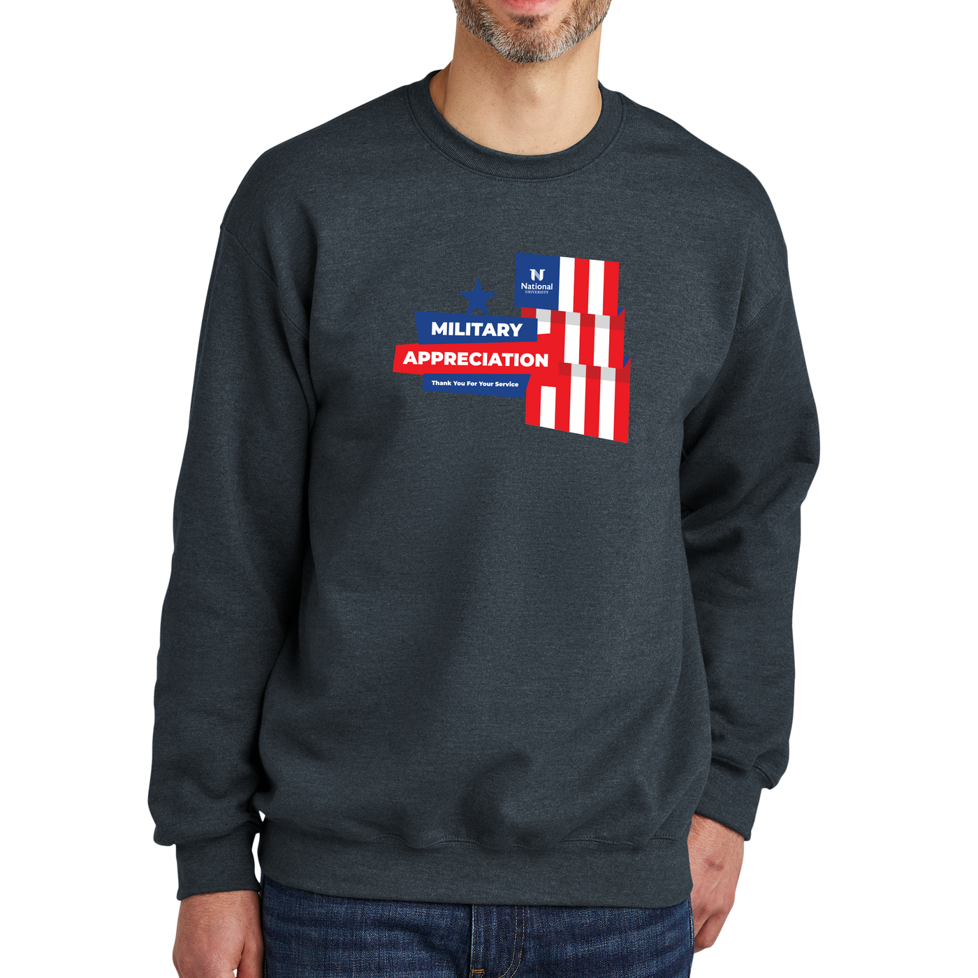 Gildan® Softstyle® Crewneck Sweatshirt - Military Appreciation 1