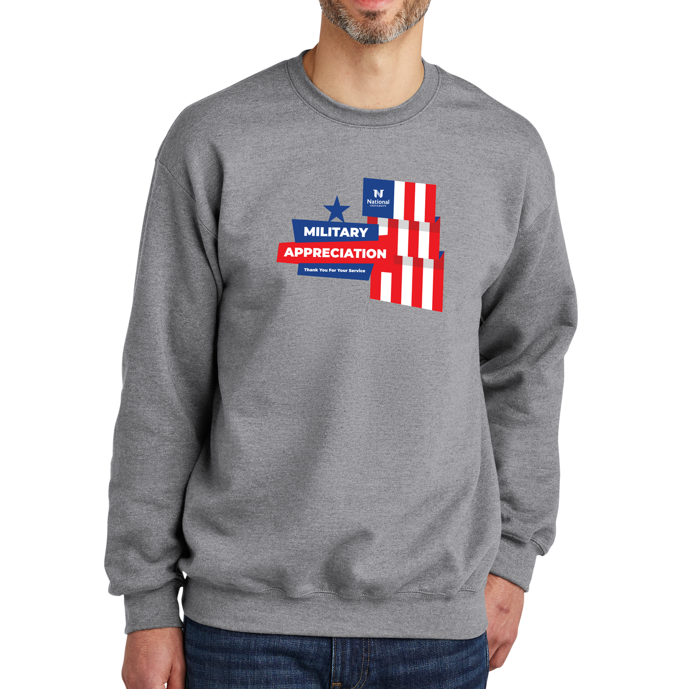 Gildan® Softstyle® Crewneck Sweatshirt - Military Appreciation 1