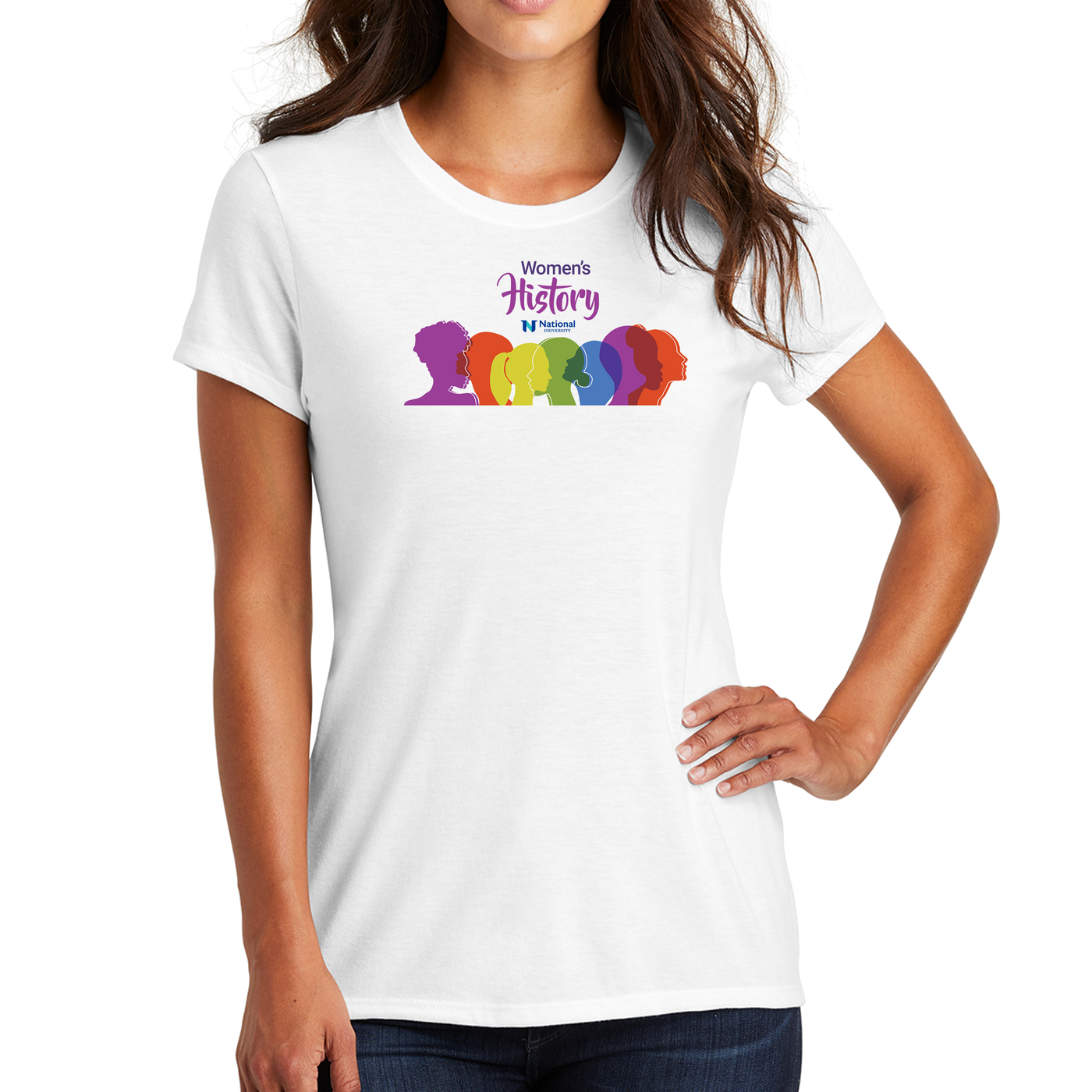 District Made® Ladies Perfect Tri® Crew Tee - Women's History 1