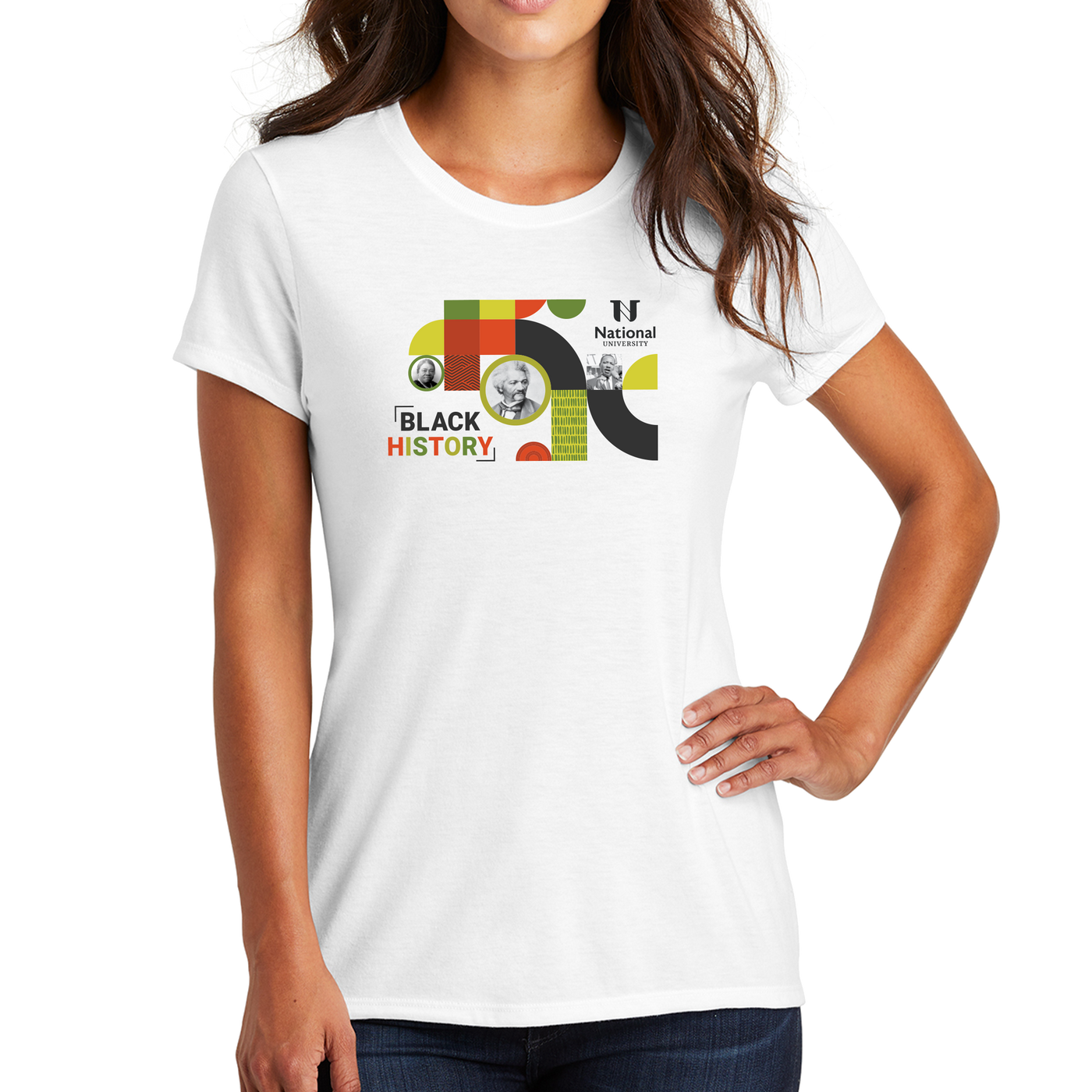 District Made® Ladies Perfect Tri® Crew Tee - Black History 2