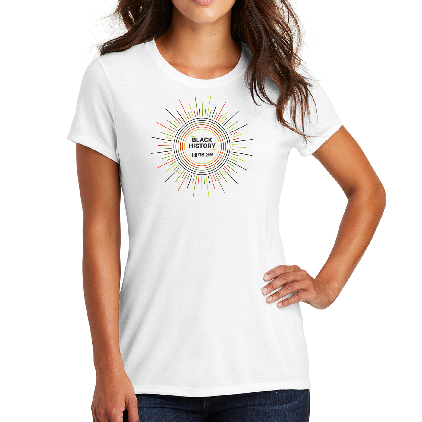 District Made® Ladies Perfect Tri® Crew Tee - Black History 3