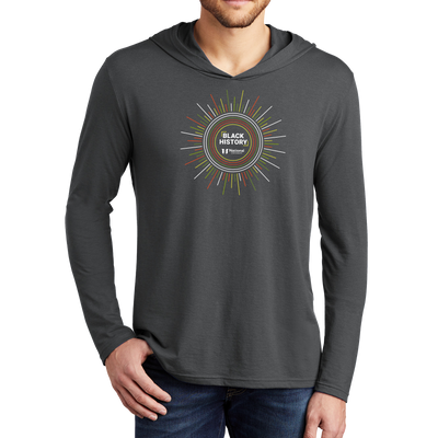 District Made® Mens Perfect Tri® Long Sleeve Hoodie - Black History 3