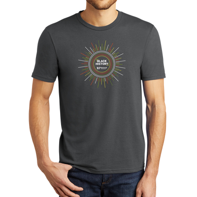 District® - Young Mens Tri-Blend Crew Neck Tee - Black History 3