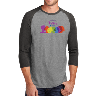 District Made® Mens Perfect Tri® 3/4-Sleeve Raglan - Women's History 1