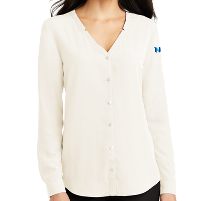 Port Authority ® Ladies Long Sleeve Button-Front Blouse