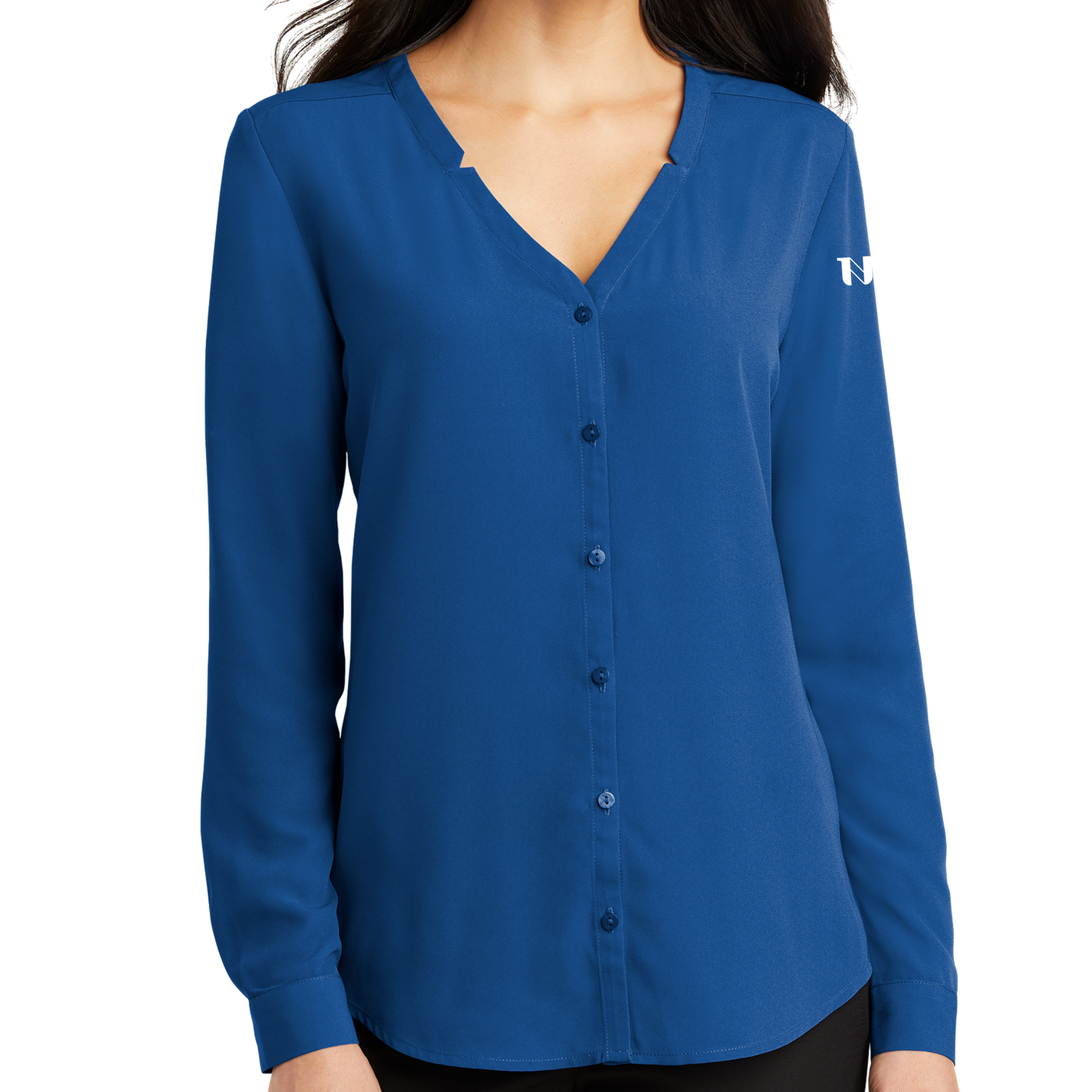 Port Authority ® Ladies Long Sleeve Button-Front Blouse